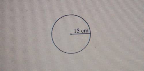Calculate the circumference of this circle. Use 3.14 for pi and round to the tenths place. 15 cm