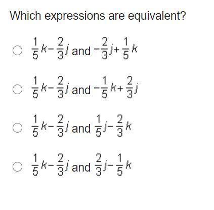 Which expressions are equivalent?