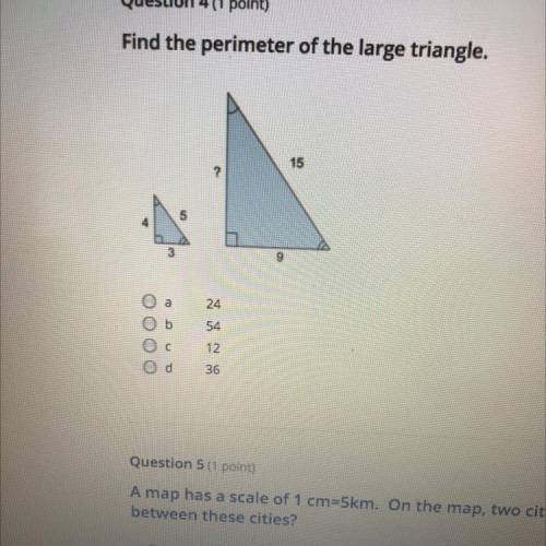 Find the perimeter of the large triangle