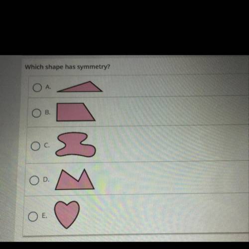 Which shape has symmetry