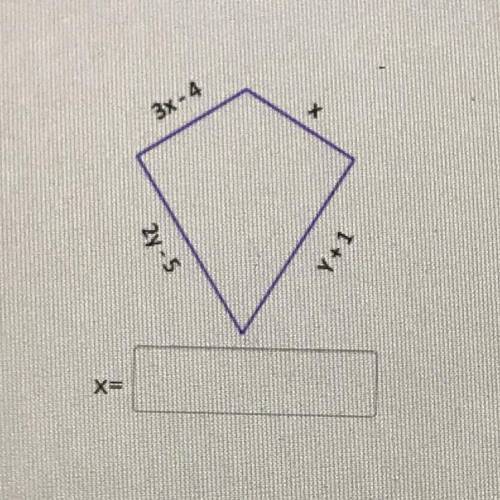 BONUS: In the kite shown below, the perimeter of the kite is 16 units.

The two sides (2y-5) and (