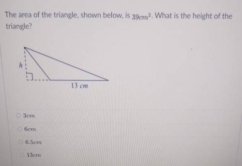 What id the height of the triangle?