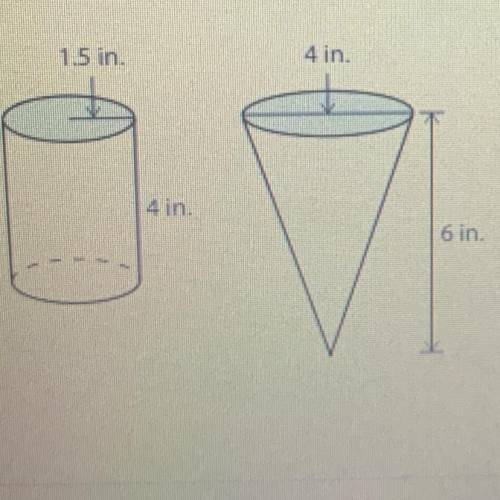 Find the volume of cylinder shaped cup. Use 3.14 for pi. Round your answer

to the nearest tenth.
