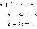 Select the correct answer.

What is the value of c in this linear system?
A. 
3
B. 
1
C. 
4
D. 
2