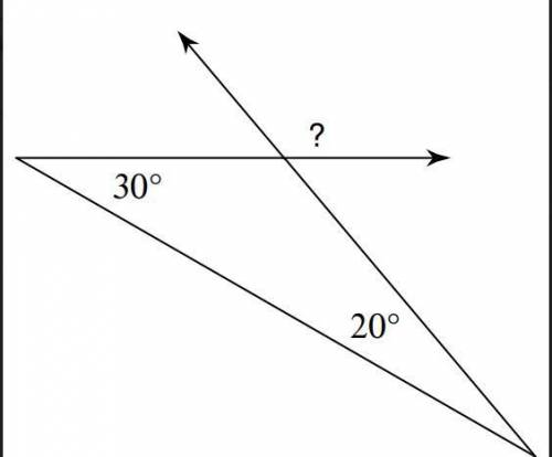 Find the measure of degree for the missing angle shown by the question mark in the image provided.