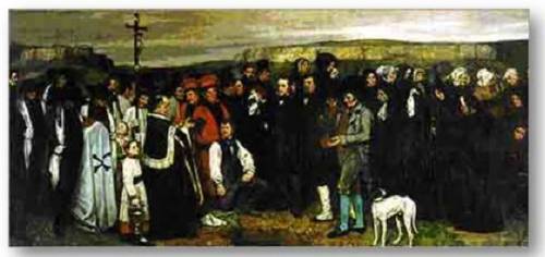 20 points + Brainliest

A Burial at Ornans by Gustave Courbet. The painting depicts the funeral of