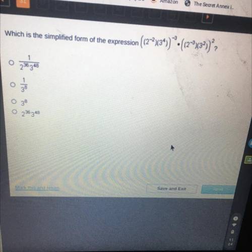 What is the simplified form of the expression (pls hurry am being timed)