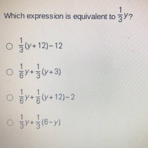 Which expression is equivalent to 1/3y
