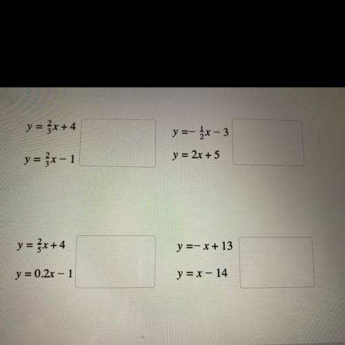 WILL MARK BRAINLEIST ANSWER 15 POINTS

determine if the pair of lines are parallel, perpendicular,