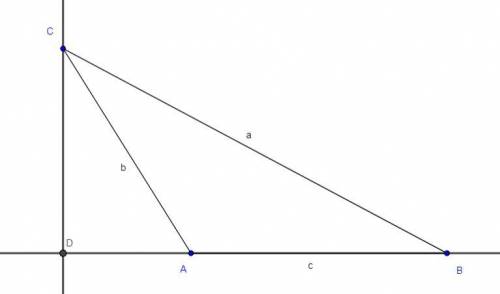 In terms of the trigonometric ratios for ΔBCD, what is the length of CD? Insert text on the triangl