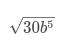 Remove all perfect squares from inside the square root √30b∧5