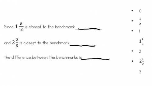 so just say what benchmark 1 1/8 is closet to (ps benchmarks on the side) and do the same for 2 2/5