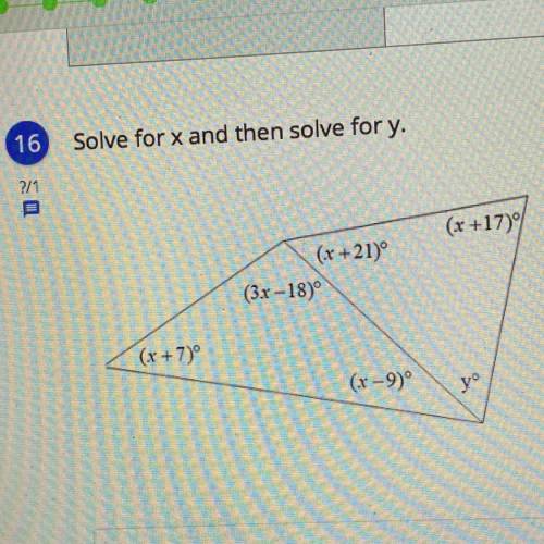 Solve for x and then solve for y.