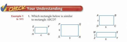Which triangle below is similar to rectangle ABCD
