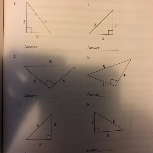 Help me find the length of the missing sides numbers 1 - 6 will give you 30 points