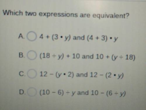 Which two expressions are equivalent?