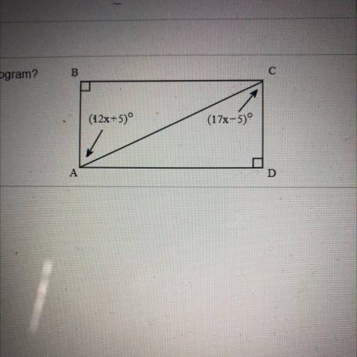 For what value of x must ABCD be a parallelogram?
x= ?
( Look at image )