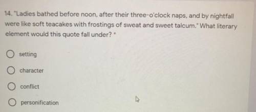 What literary device would this fall under (simile is not an option) first to answer gets brainlies