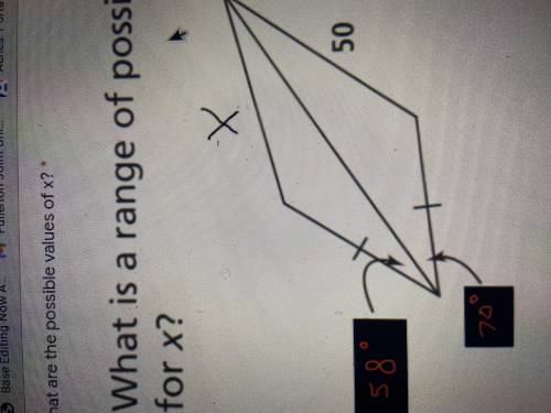 What Is a range of possible values for x