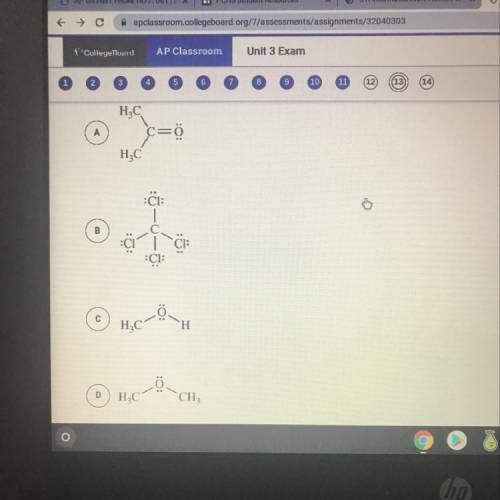 Which of the following molecules is least soluble in water? (Hurry pls)