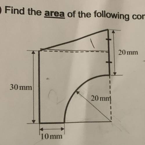 Find the area of this composite shape
