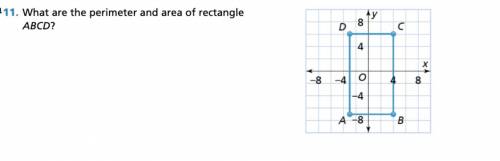 What is the perimeter and are of rectangle for ABCD?