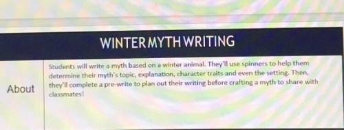 Can someone help me write a myth on a winter animal 
(Thanks I really appreciate)