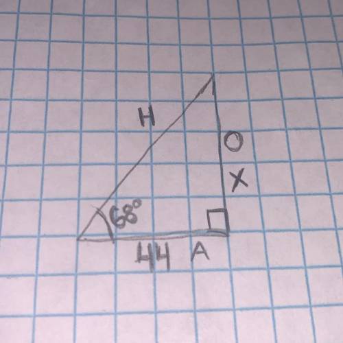 Find x 
trigonometry