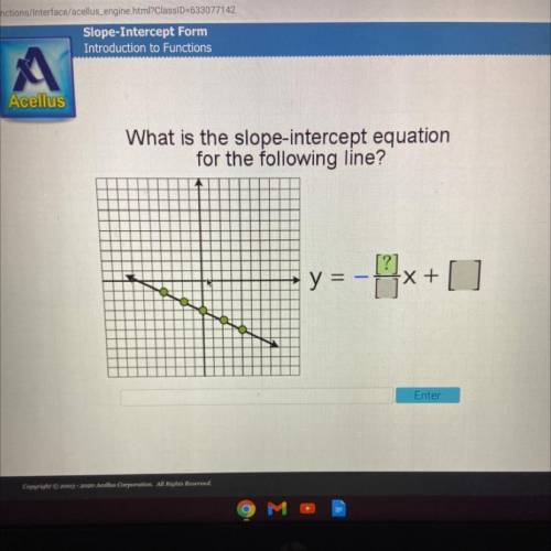 What is the slope-intercept equation
for the following line?
y=-x+