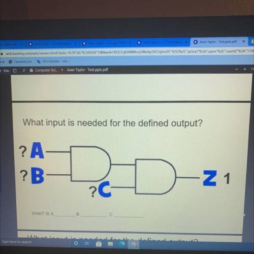 What input is needed for the defined output?