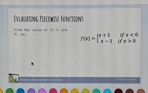 Evaluate the piecewise function