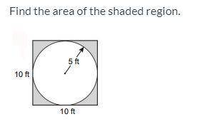 Find the area of the shaded religion.
