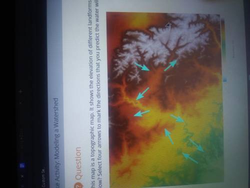 This map is a topographic map, it shows the elevation of different landforms, if it rained, which d