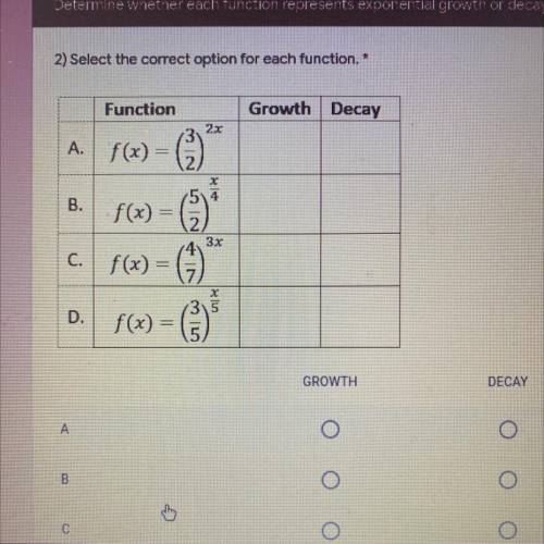 PLEASE HELP select the correct option for each function.