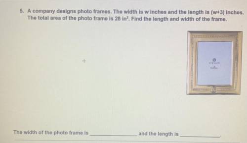 Find the length and width of the frame