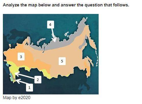 Identify climate region number four on the map provided. What are the three main characteristics of