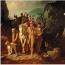 The painting shows Daniel Boone leading pioneers through the Cumberland Gap.

The painting shows h