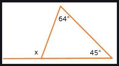Given the triangle above, solve for x.
