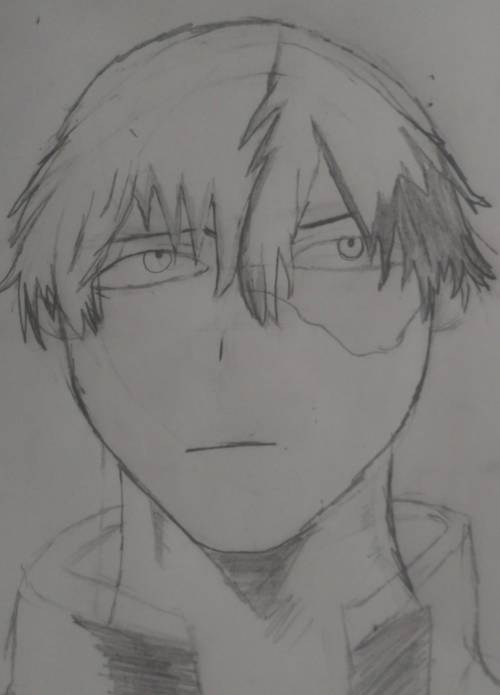 Can someone tell me what is off about my todoroki drawing I cant pinpoint why its looking weurd