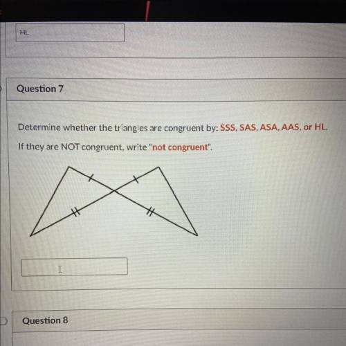 Determine whether the triangles are congruent