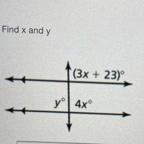 Find x and y! 
X = ?
Y = ?
