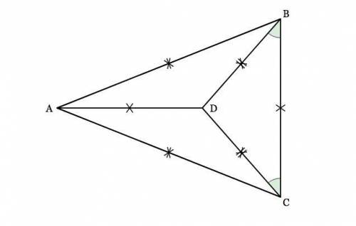Given: \angle DBC \cong \angle DCB∠DBC≅∠DCB and \overline{AB} \cong \overline{AC}.

AB
≅ 
AC
.
Pro