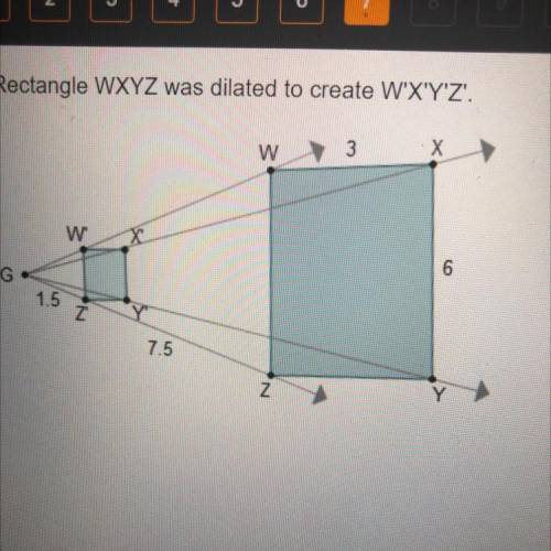 Rectangle WXYZ was dilated to create WXYZ.

What is WX? 
0.5 units
1.2 units
1.5 units
1.8 units