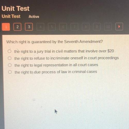 Which right is guaranteed by the Seventh Amendment?