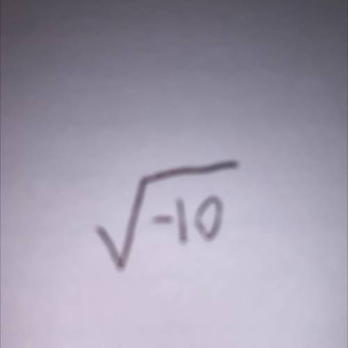 Does anyone know sqrt(-10) ?
Thank you!
