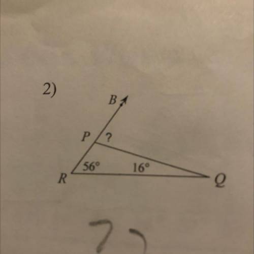The writing with me trying in pencil and the question is find the measure of each angle indicated