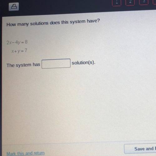How many solutions does the system have