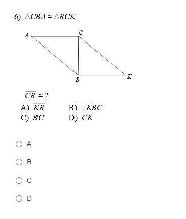 Complete the congruence statement by naming the corresponding angle or side.
50 points