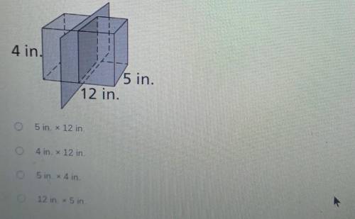 What are the dimensions of the vertical cross-section shown on this right rectangular prism