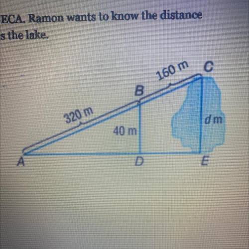 Find the distance for d